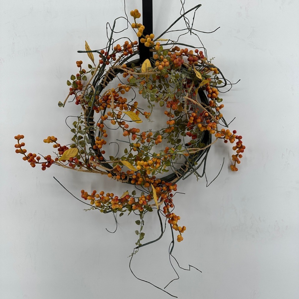 Fall Berry Wreath Autumn Harvest Front Door Decor Thanksgiving Decoration